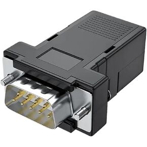 1Pcs 9Pin RS232/485 Male Female DB9 COM Serial Port Connector Adapter Quick Installation Solid Pin Plastic Shell Snap Terminal(PF)
