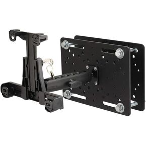 ARKON Mounts LockVise Locking Tablet Holder with Forklift Overhead Guard Mount | Durable Metal Mounting Plates | 360° Adjustable 6" Metal Shaft | Compatible Forklift iPad and Tablet Mount