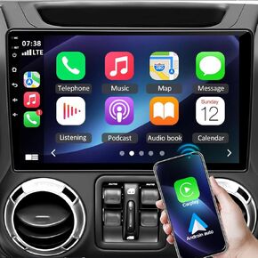 4+64G Car Radio for Dodge RAM 1500 2500 3500 2009 2010 2011 2012 Bluetooth Carplay Android Auto 10 inch Android 13 Stereo Touchscreen Support GPS/Bluetooth/Rear Camera/FM Radio