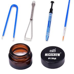 Keyboard Lube Kit 5 PCS Components: 0.17oz GPL 205G0 Grease, Switch Puller,Stem Holder, Keycap Puller, and Lube Brush, Perfect for Mechanical Keyboard Switches Set and Stabilizers