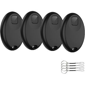Air Tags 4 Pack, Bluetooth Key Tracker with Apple Find My (iOS Only), Item Finder Locator for Keys, Luggage, Backpack and Suitcases Anti-Lost Air Tags Tracker, Black