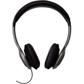 V7 HA520 Deluxe Stereo Headphones with Volume Control - Black & Grey