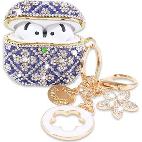 متوافق مع AirPods 4 Case Cover (2024) ، حالة واقية للحجر الراين من أجل الجيل الرابع من Airpods مع سلسلة مفاتيح Bling اللطيفة للنساء والبنات (Rose Gold) in Kuwait