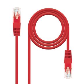 Blendend Cat.5e UTP Network Patch Cable AWG24 Gauge Red 2m Length Ideal for Ethernet Network Setups