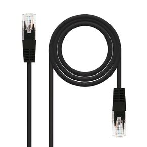 Cat.5e UTP AWG24 Network Patch Cord in Black, 3m in Length, Designed to Connect Devices on a Local Network, Ideal for use in Offices and Homes.
