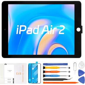 استبدال الشاشة لـ IPAD AIR 2 2014 A1566 ، A1567 9.7 "شاشة LCD Display Touch Digitizer مع أدوات الإصلاح (أسود)