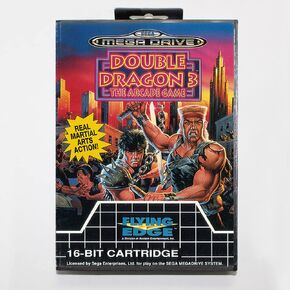 Royal Retro Double Dragon 3 The Arcade Game 16bit MD Game Card for Sega Mega Drive/ Genesis مع Box-box- (EU Box)