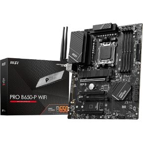 MSI PRO B650-P WiFi AMD AM5 ATX Motherboard, 4X DDR5~128GB, 1x PCI-E x16, 2X M.2, 6X SATA, 8X USB 3.2, 1x USB Type C