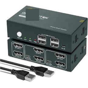 Dual USB HDMI KVM Switch 4K@60Hz للكمبيوتر الشخصي MA*CBOOT LAPTOP DISPARTPORT 2 مشاركة 2 شاشة