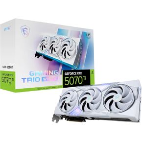 MSI NVIDIA GeForce RTX 5070 Ti 16G Gaming Trio OC Plus Graphics Card - 16 GB GDDR7 (28 GB/s, 256-bit), PCIe 5.0 - TRI FROZR 4 (3 x STORMFORCE Fans) - RGB - HDMI 2.1b, DisplayPort 2.1b