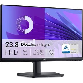 Dell E2425HS Monitor - 23.8-inch Full HD (1920x1080) 75Hz 8Ms Display, Speaker 2 x 1W, HDMI/DisplayPort Connectivity Height/Swivel/Tilt Adjustability - Black (Renewed)