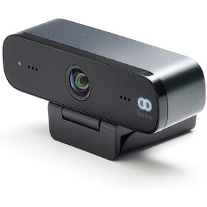 Zoom Certified, Boom MINI 1080P Full HD Webcam, USB Plug&Play, Dual Noise Canceling Mics, 4K Glass Lens, 90-Degree Wide Angle, Light Correction, Video Calling, Streaming, PC/Mac/Laptop/MacBook/Tablet