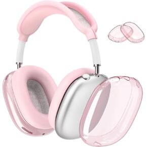 Airpods Max Case for AirPods Max Headphones, Clear Soft TPU Ear Cover/Ear Pad Cover for AirPod Max (2024/2020),Transparent Accessories for Apple AirPods Max, USB-C (Purple) in Kuwait