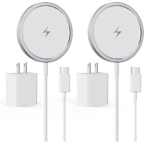 2025 Magnetic Wireless Charger Fast Apple Mag-Safe Charger for iPhone 16 Pro Max/16 Pro/15Pro Max/15 Plus/14/13/12/AirPods 3/2/Pro/Pro 2 Magnet Charging Pad Mag Safe Chargerwith Dual Charging Ports