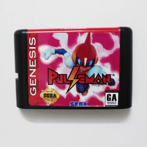 Royal Retro Pulseman Genesis Label 16 bit MD Game Card For Sega Mega Drive For Genesis-(NTSC-U)