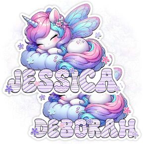 Custom Rainbow Sticker Personalized Unicorn Name Rainbow Sticker Custom School Name Waterproof Vinyl Sticker for Laptop Water Bottle Phone Case - Decor Decal Stuff Gift Idea for Her Him Adults Kid 4
