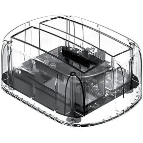 2 Bay SATA to USB 3.1 HDD 2.5" 3.5" Type C Transparent External Hard Disk Drive Enclosure