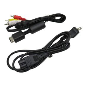 New AV Cable & AC Power Cord Bundle Strong Assembly for Sony Playstation 2 PS2