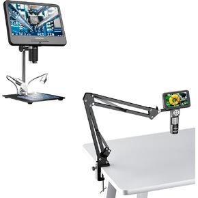 Andonstar AD210 10.1 Inch LCD Digital Microscope+Andonstar AD115 Portable Handheld Microscope with Flexible Boom Arm Stand