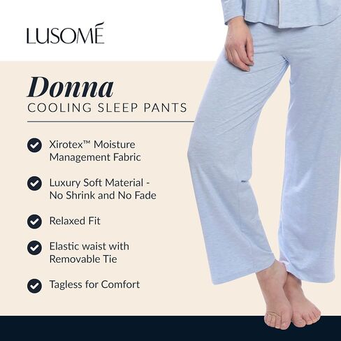Lusomé Hot Flash Pajamas, Menopause Pajamas - Cooling Sleep Pants for Night Sweats & Hot Sleepers Donna Pant in Saudi Arabia