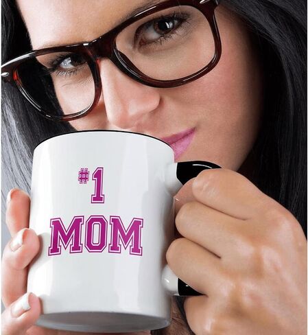 3dRose #1 Mom Mug, 15 oz, Ceramic in Saudi Arabia