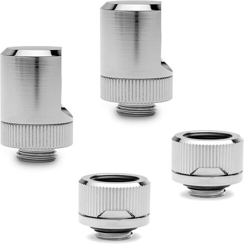 EKWB EK-Quantum Torque HDC-16 Compression and 90 Degree Angled Rotary Fitting Set, Nickel, 2-Pack in Saudi Arabia