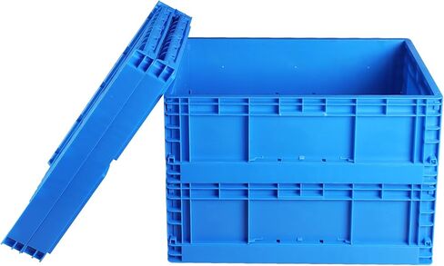 صندوق تخزين قابل للطي من QTJH يحتوي على 52 لتر، صناديق تخزين مفتوحة، صندوق تخزين بلاستيكي، صناديق الحليب، تخزين عبور عالي التحمل (1) in Kuwait