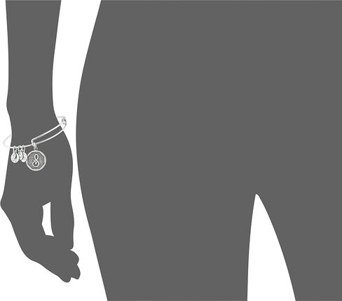 Alex and Ani Rafaelian Gold-Tone Initial "V" Expandable Wire Bangle Bracelet, 2.5" in Kuwait