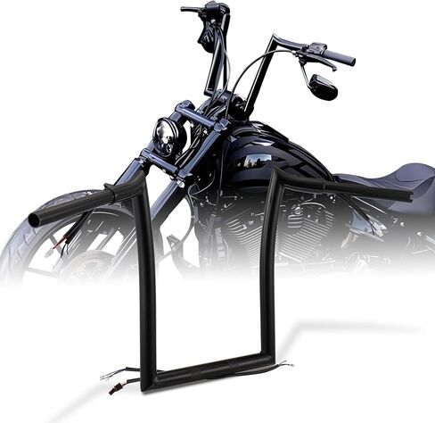 Prewired 14 Inch Softail Mercenary Handlebars Ape Hangers for 2012-2015 Harley Breakout and Fat Boy Models, Chrome in Saudi Arabia