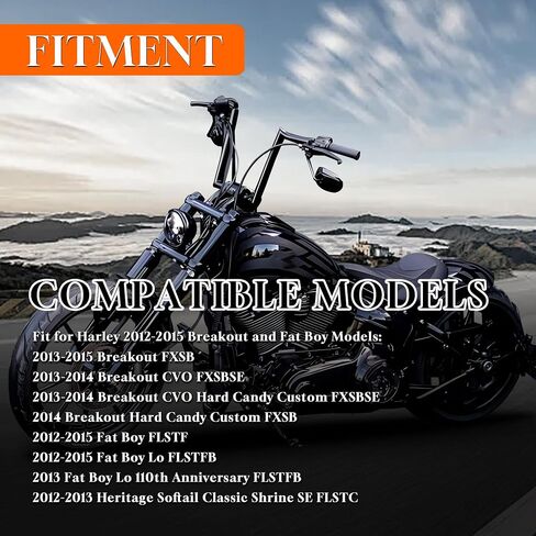 Prewired 14 Inch Softail Mercenary Handlebars Ape Hangers for 2012-2015 Harley Breakout and Fat Boy Models, Chrome in Saudi Arabia