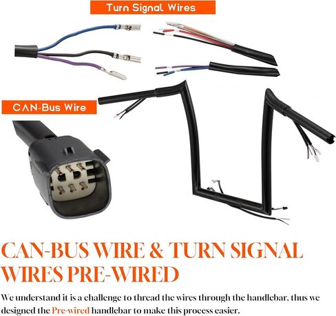 Prewired 14 Inch Softail Mercenary Handlebars Ape Hangers for 2012-2015 Harley Breakout and Fat Boy Models, Chrome in Saudi Arabia