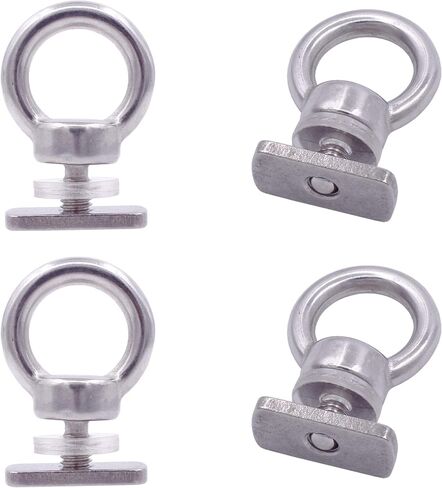 YYST Kayak Track Mount Tie Down Eyelet to Hold Your Bungee Cord or Ropes Up to 0.5" - No Track -Don't use for Anchoring in Kuwait