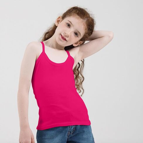 Phedrew Girls Dance Tank Tops قطن كامي تانك سكوب الرقبة قمصان داخلية 6-Pack in Kuwait