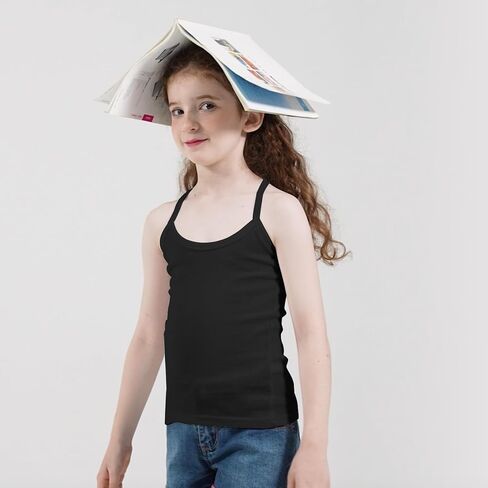 Phedrew Girls Dance Tank Tops قطن كامي تانك سكوب الرقبة قمصان داخلية 6-Pack in Kuwait