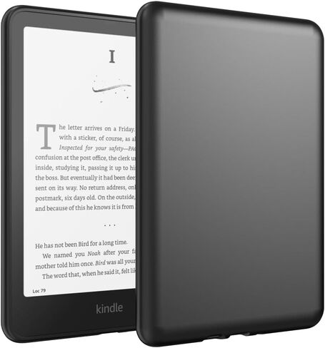 ‌WOGROO for Kindle Paperwhite 2024 Case 7" (12th Generation) - Slim & Soft Lightweight Protective Cover with Anti-Scratch Finish for Amazon Kindle e-Reader Tablet - Black in Saudi Arabia