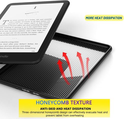 ‌WOGROO for Kindle Paperwhite 2024 Case 7" (12th Generation) - Slim & Soft Lightweight Protective Cover with Anti-Scratch Finish for Amazon Kindle e-Reader Tablet - Black in Saudi Arabia