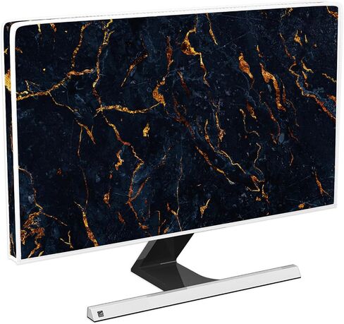 Baocicco Golden and Gray Marble Monitor Dust Covers 22, 23, 24, 25 Inch Artistical Panel Case Computer Monitor Covers Sleeve Compatible with PC Desktop and TV Anti-Static Dustproof Protective in Saudi Arabia