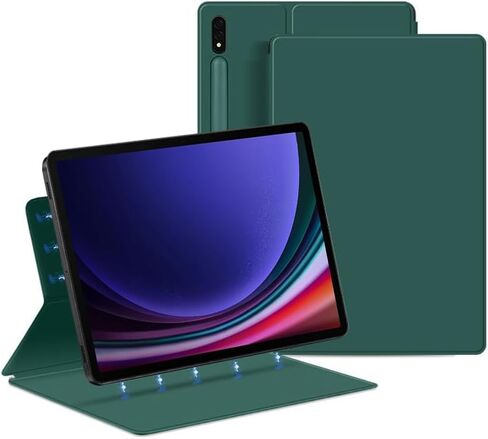 Magnetic Case for Galaxy Tab S10 FE/Galaxy Tab S9 FE 5G 10.9 Inch/Tab S9 11 Inch 2023 with S Pen Holder, Ultra-Slim Lightweight Slim Magnetic Stand Case with Auto Sleep/Wake Cover, Black in Kuwait