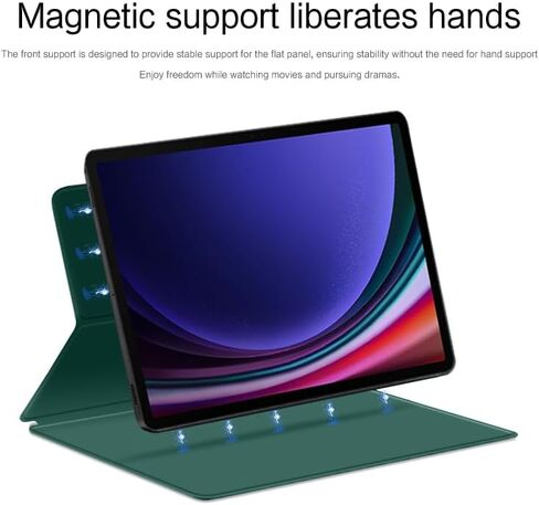Magnetic Case for Galaxy Tab S10 FE/Galaxy Tab S9 FE 5G 10.9 Inch/Tab S9 11 Inch 2023 with S Pen Holder, Ultra-Slim Lightweight Slim Magnetic Stand Case with Auto Sleep/Wake Cover, Black in Kuwait
