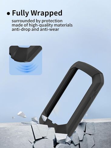 Case for Garmin Edge 1050 GPS Bike Computer ، مادة Sillence ، امتصاص الصدمات وحماية مكافحة الإسقاط الناعمة ، الأحمر. in Kuwait