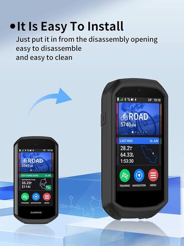 Case for Garmin Edge 1050 GPS Bike Computer ، مادة Sillence ، امتصاص الصدمات وحماية مكافحة الإسقاط الناعمة ، الأحمر. in Kuwait