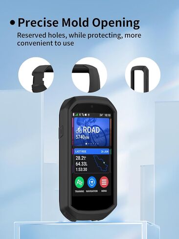 Case for Garmin Edge 1050 GPS Bike Computer ، مادة Sillence ، امتصاص الصدمات وحماية مكافحة الإسقاط الناعمة ، الأحمر. in Kuwait