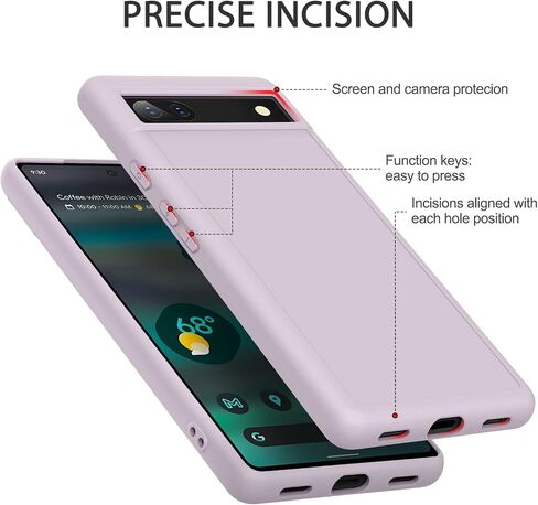 علبة Vanjua لـ Google Pixel 6A (فقط) ، غطاء الهاتف الأنيق السيليكون النحيف الكامل للجسم المتوافق مع Google Pixel 6A Case Black in Kuwait