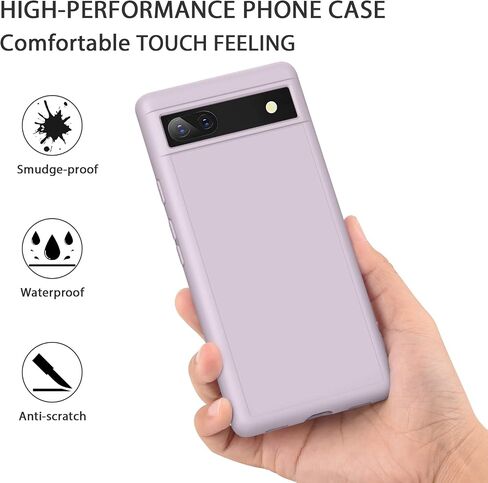علبة Vanjua لـ Google Pixel 6A (فقط) ، غطاء الهاتف الأنيق السيليكون النحيف الكامل للجسم المتوافق مع Google Pixel 6A Case Black in Kuwait
