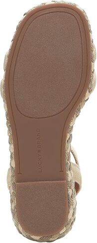 Lucky Brand Women's Naylicia Braided Wedge Sandal, Medium, 6 in Saudi Arabia
