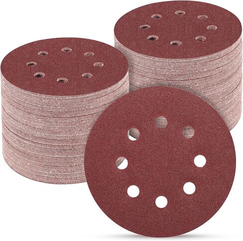 POTUINOM 80PCS 5 inch Silicon Carbide Sanding Discs, Wet Dry Orbital Sander Hook and Loop Sandpaper 320 400 600 800 1000 1200 1500 2000 Grit, Best for Metal, Automotive Sanding in Saudi Arabia