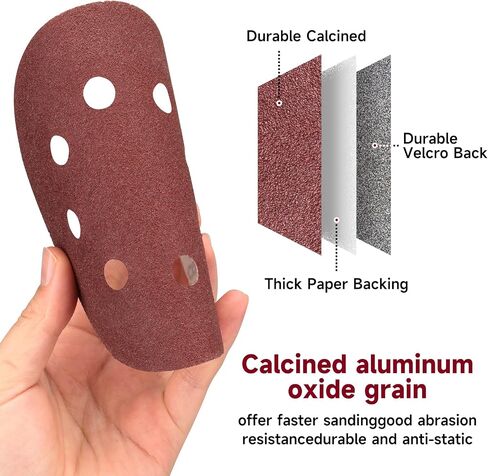POTUINOM 80PCS 5 inch Silicon Carbide Sanding Discs, Wet Dry Orbital Sander Hook and Loop Sandpaper 320 400 600 800 1000 1200 1500 2000 Grit, Best for Metal, Automotive Sanding in Saudi Arabia