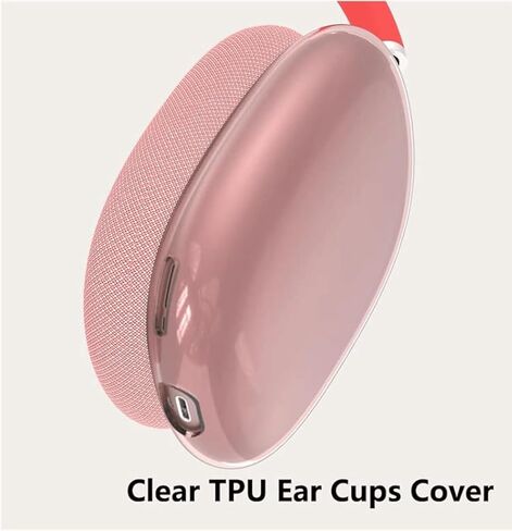 AirPods Max Case for AirPods Max Headones ، غطاء غطاء الأذن/الأذن الناعم الصافي لـ Airpod Max (2024/2020) ، ملحقات شفافة لـ Apple Airdods Max ، USB-C (أرجواني) in Kuwait