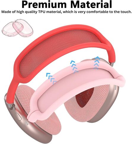 AirPods Max Case for AirPods Max Headones ، غطاء غطاء الأذن/الأذن الناعم الصافي لـ Airpod Max (2024/2020) ، ملحقات شفافة لـ Apple Airdods Max ، USB-C (أرجواني) in Kuwait