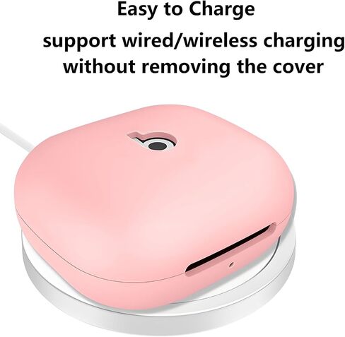 Silicone Case Cover for Powerbeats Pro 2 Earbuds with Stylish Bling Keychain - Compatible with Beats Powerbeats Pro 2 Protective Case for Women, Shockproof & Portable (Pink) in Saudi Arabia